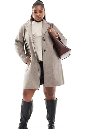 ONLY Longline coat in beige