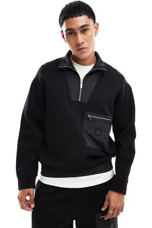 Armani Exchange Half zip sweatshirt in with zip pocket detailing - part of a set