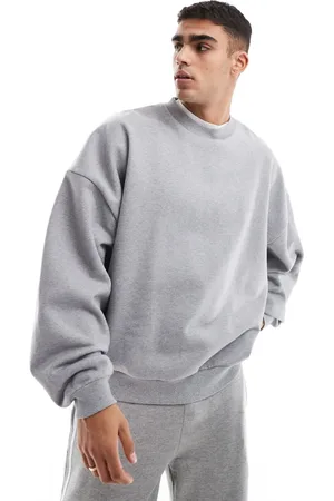 ASOS Premium heavyweight extreme oversized sweatshirt 400gsm in heather