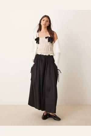 Glamorous Volume taffeta midi skirt in