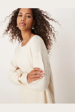Glamorous Rib knit essential cream sweater - part of a set