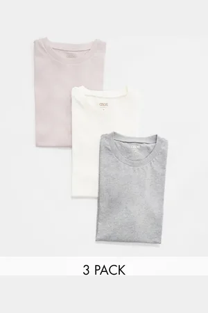 ASOS 3 pack crew neck t-shirts in multiple colors