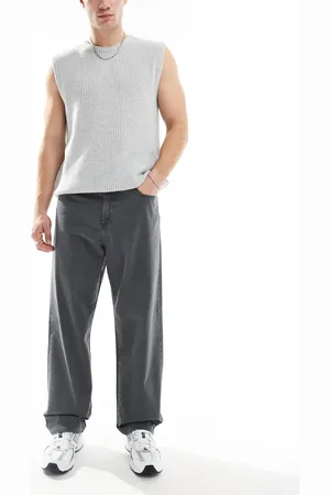 JACK & JONES Alex baggy fit twill pants in dark