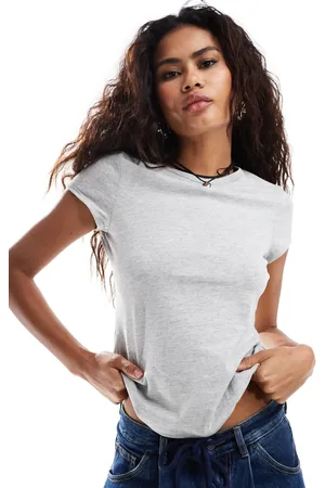 Weekday Milly super soft slim fit T-shirt in melange