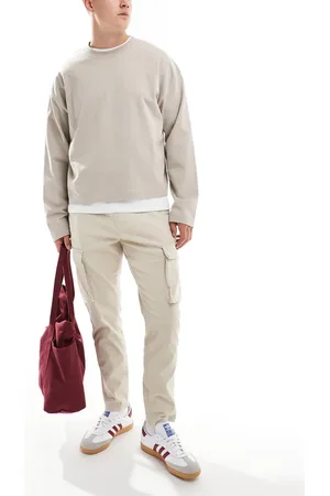 Only & Sons Tapered fit cargo pants in stone