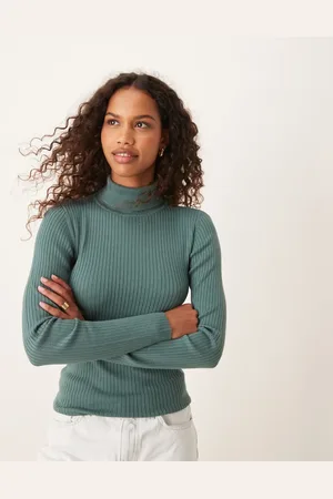 JDY Roll neck sweater in teal