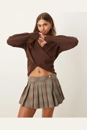 VILA Soft wrap front sweater in dark