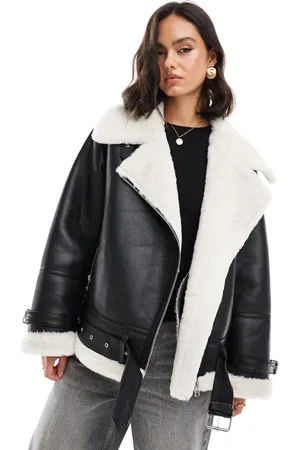 Miss Selfridge Contrast aviator jacket in