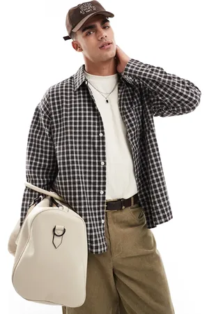 JACK & JONES Boxy checked shirt in