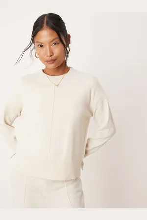 VILA Seam detail sweater in cream - part of a set