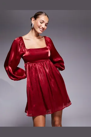 Lulus Long sleeve babydoll mini dress in