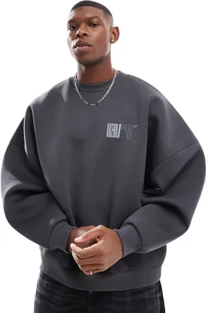 ASOS Extreme oversized scuba sweatshirt with chest print in