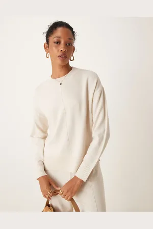 VILA Seam detail sweater in cream - part of a set