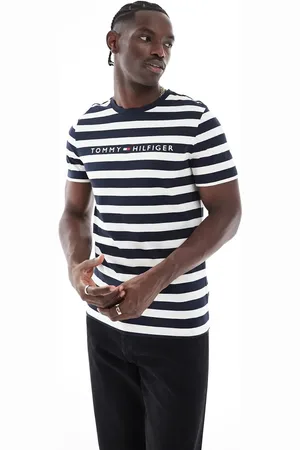 Tommy Hilfiger Logo stripe t-shirt in and white