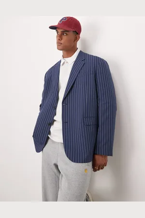 ASOS Slouchy oversized blazer in pinstripe