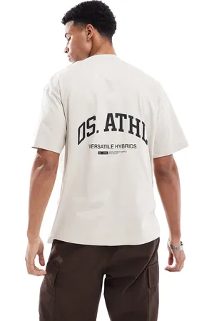 Only & Sons T-shirt with athlectics print in beige