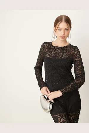 VILA Long sleeve lace top in - part of a set