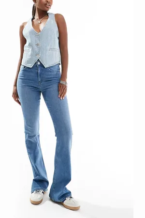 ONLY Lola high waisted flared jeans in light wash