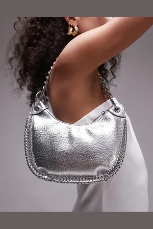 Topshop Sohara scoop shoulder bag with chain detail in