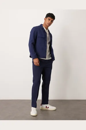 ASOS Tapered smart pull on pants in rib - part of a set