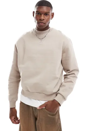 ASOS Premium heavyweight boxy oversized sweatshirt 400gsm in beige