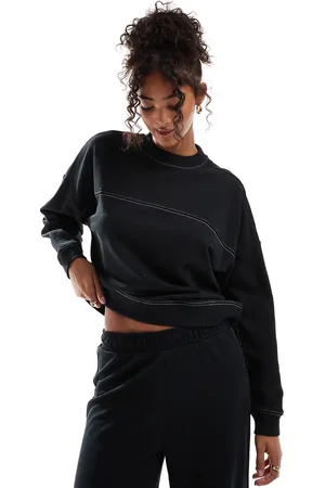 VERO MODA Boxy sweatshirt with contrast stitching in - part of a set