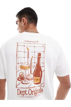 JACK & JONES Oversized T-shirt with bottle back print in