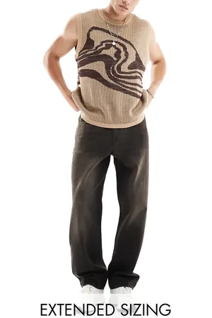ASOS Baggy jeans in washed with brown tint