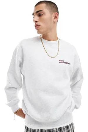 Cotton On Cotton On box fit graphic sweatshirt with NYC print in heather