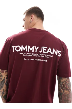 Tommy Hilfiger Classic linear back print t-shirt in plum