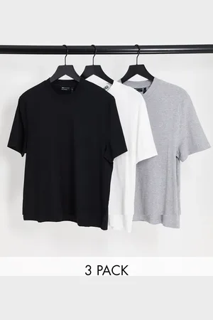 ASOS 3 pack crew neck t-shirts in multiple colors