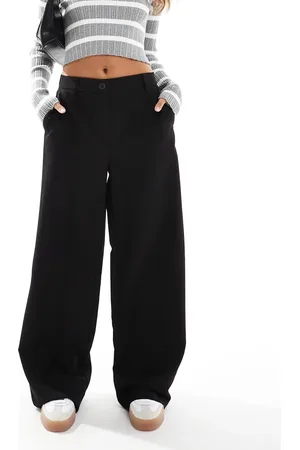 Pieces® Wide leg dad pants with belt loops in