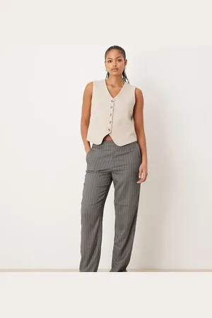 JDY Straight leg pants in light pinstripe