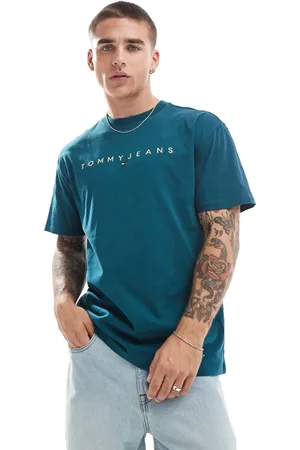Tommy Hilfiger Gold linear logo T-shirt in