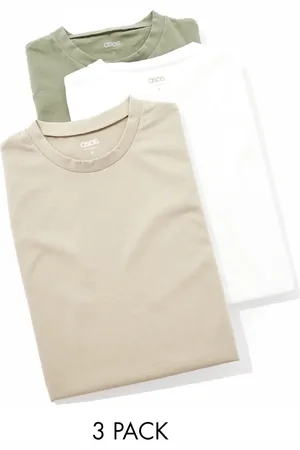 ASOS 3 pack crew neck t-shirts in multiple colors