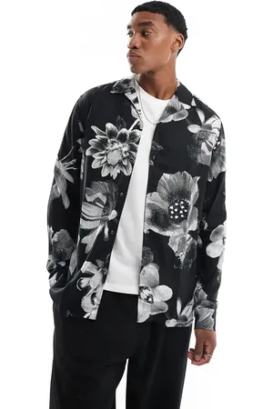 Only & Sons Relaxed shirt with gray floral in