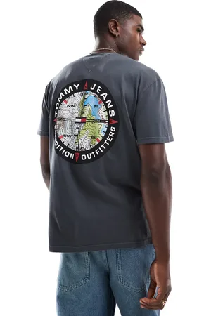Tommy Hilfiger Compass graphic t-shirt in charcoal
