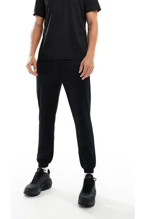 ASOS Tapered thermal fleece lined running sweatpants with zip pockets in