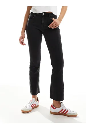 VERO MODA Skinny cropped kick flare jeans in washed