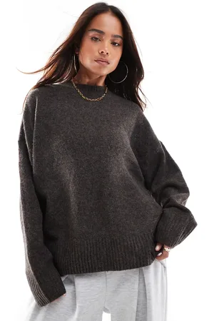 VERO MODA Soft o-neck sweater in chocolate