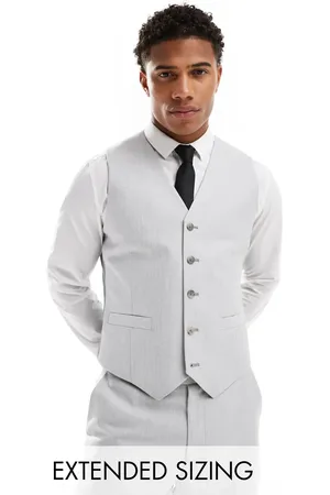 ASOS Slim suit vest in herringbone