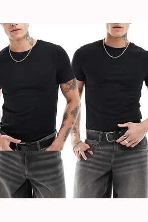 ASOS 2 pack muscle fit t-shirts in