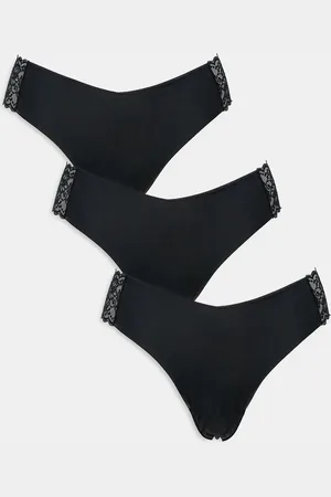 ASOS 3 pack no VPL & lace thong in