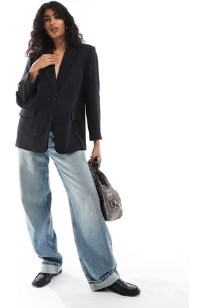 VERO MODA Oversized sharp shoulder boyfriend blazer in