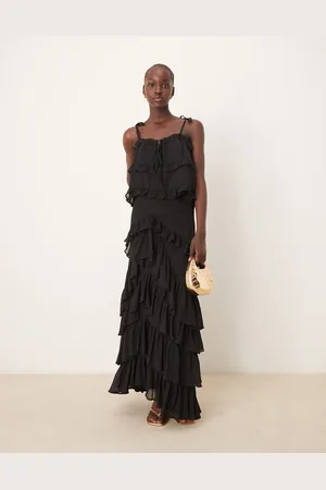 ASOS Chiffon ruffle maxi skirt in