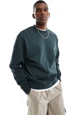 JACK & JONES Oversized heavy weight crew neck sweatshirt in dark