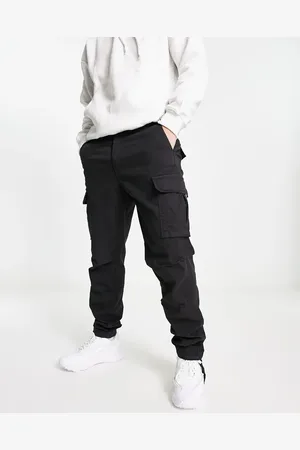 JACK & JONES Intelligence loose fit washed cargo pants in