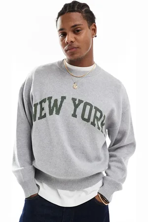 Cotton On Cotton On knit sweater in with New York graphic