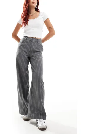 ASOS Relaxed dad pants with 5 pocket detail in stripe