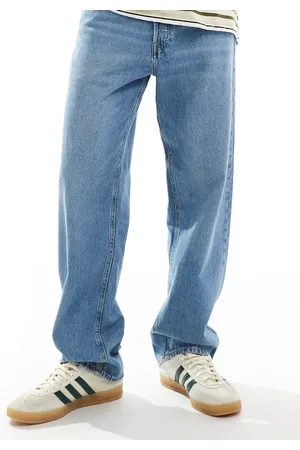JACK & JONES Eddie loose fit rigid jean in mid wash